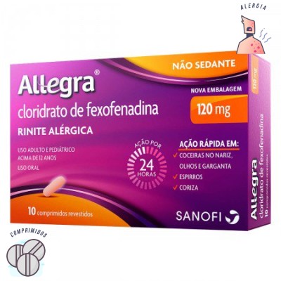 Allegra 120 mg com 10 comprimidos